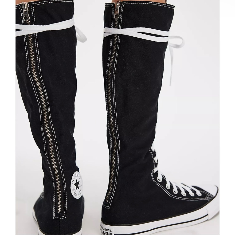 Converse Chuck Taylor All Star XXHi Knee High Black White Zipper size 9 NEW - Picture 7 of 7